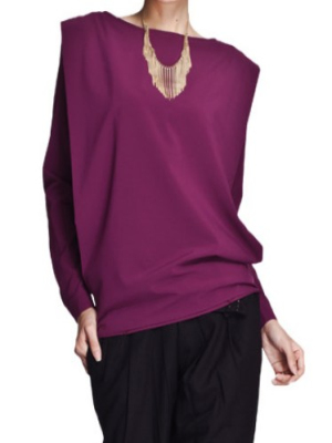 Purple women blouses broad shoulders - Click Image to Close